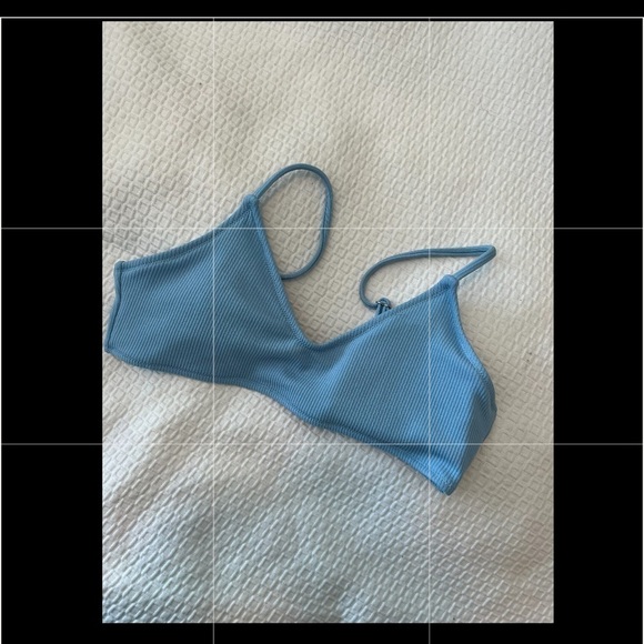 ZAFUL Women's Bikini Top Light Blue Textured - Picture 1 of 10